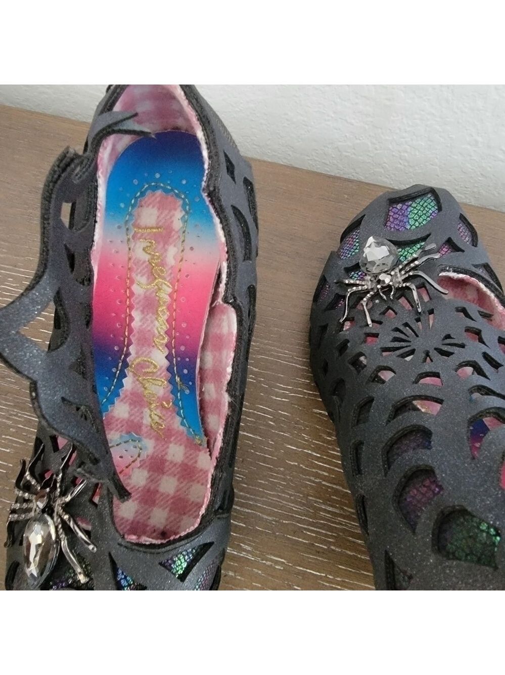 Irregular Choice Black Spiderweb Heels Pumps Size 6 - Picture 4 of 5